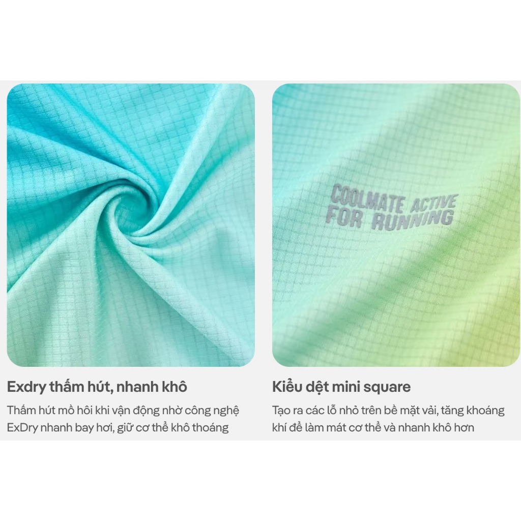 [MUA 3 GIẢM 30%]Áo Thun thể thao nam chạy bộ Running Graphic Blue Gradient siêu nhẹ, nhanh khô, thoáng khí Coolmate