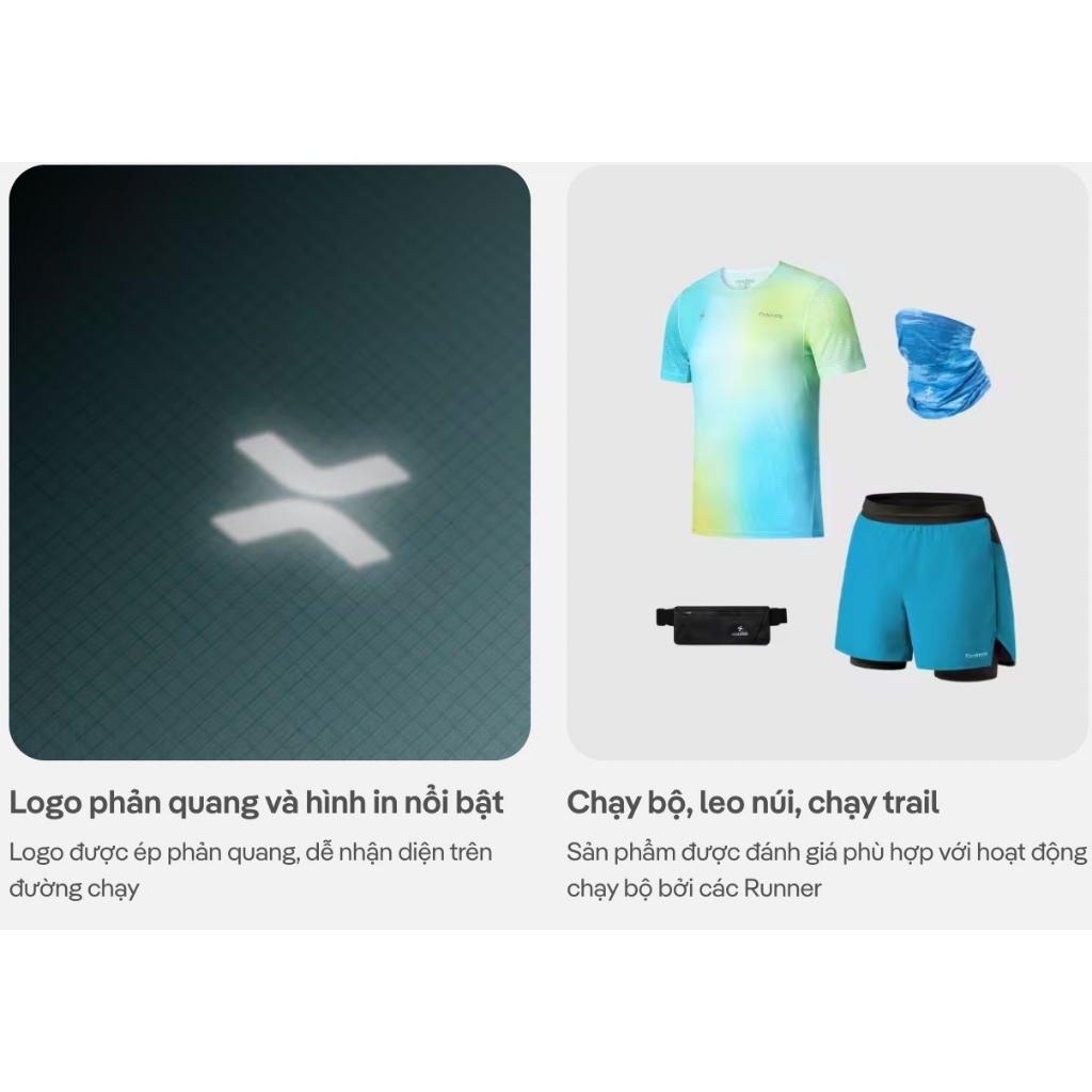 [MUA 3 GIẢM 30%]Áo Thun thể thao nam chạy bộ Running Graphic Blue Gradient siêu nhẹ, nhanh khô, thoáng khí Coolmate