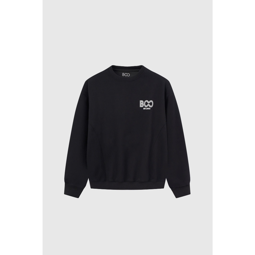 Áo Nỉ BOO Không Mũ Unisex Form Boxy In Họa Tiết Phong Cách, Sáng Tạo Chất Liệu Nỉ Dày Dặn, Ấm Áp