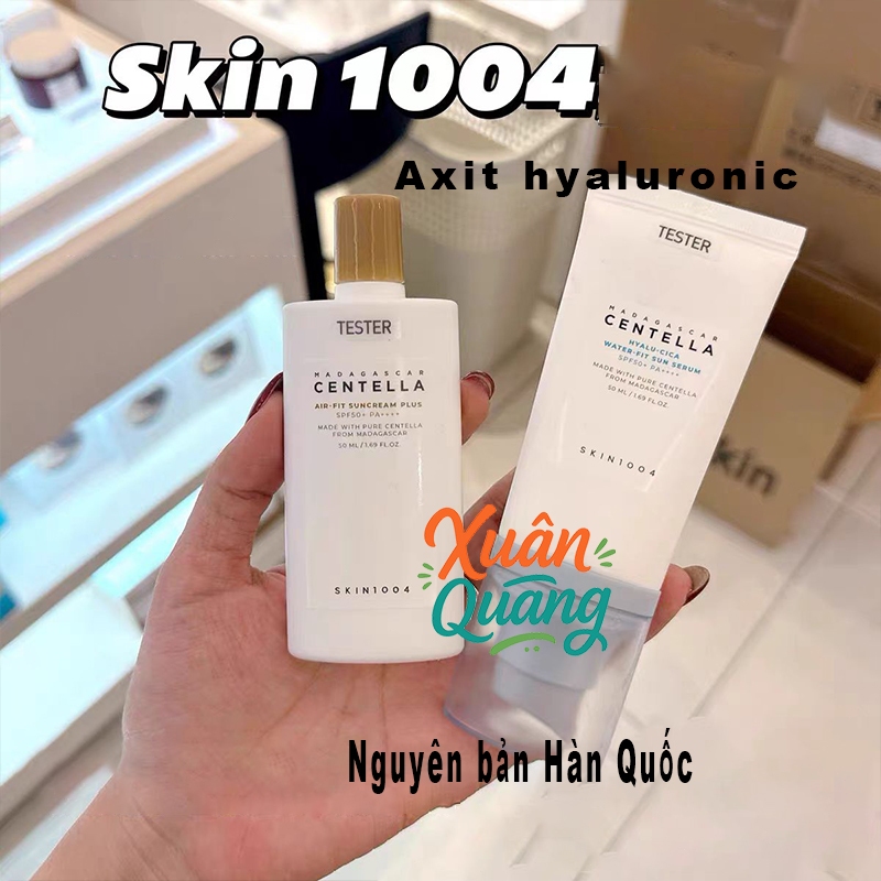 Kem chống nắng  Skin1004 Centella Tone Brightening SPF50+ 50ml | Air-Fit SunCream | Hyalu-cica Water-fit Sun Serum