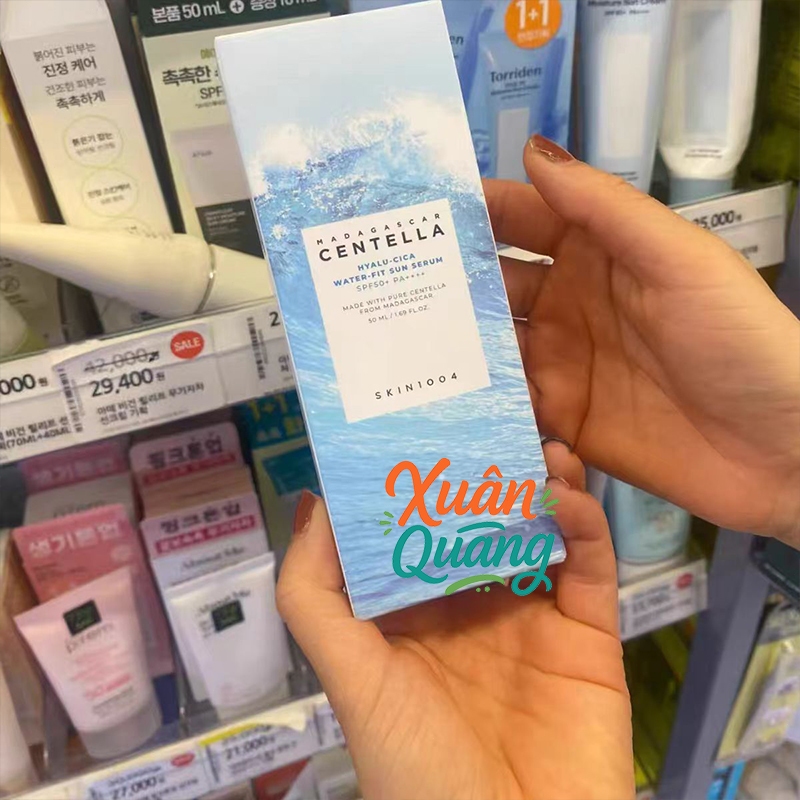 Kem chống nắng  Skin1004 Centella Tone Brightening SPF50+ 50ml | Air-Fit SunCream | Hyalu-cica Water-fit Sun Serum