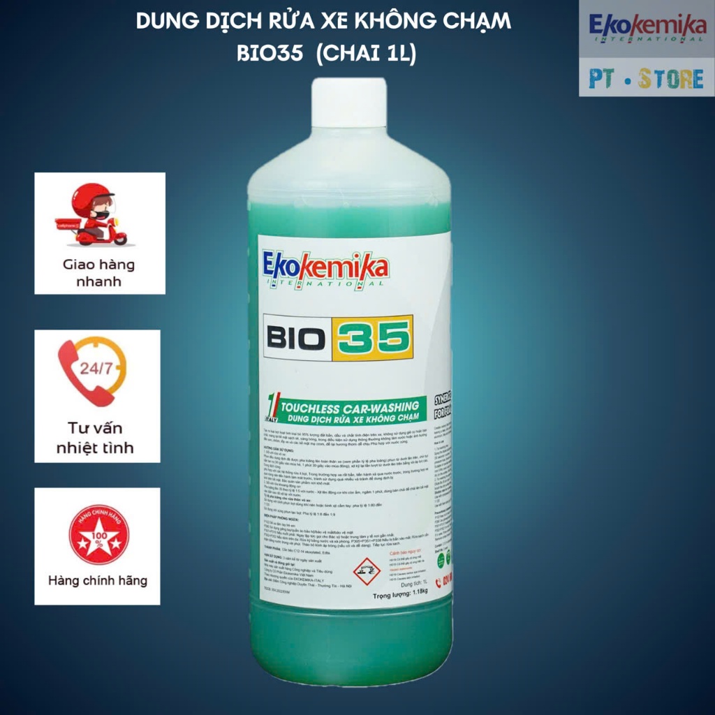 [EKOKEMIKA] DUNG DỊCH RỬA XE KHÔNG CHẠM BIO35 [1Lít]