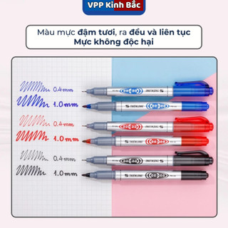 Bút Lông Dầu Thiên Long 2 Đầu Nhỏ PM - 04 (1 chiếc).