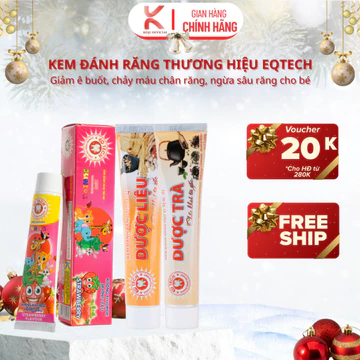 Kem Đánh Răng Trắng Răng Dược Liệu EQTECH Giúp Ngăn Ngừa Sâu Răng, Làm Sạch Mảng Bám Lâu Năm