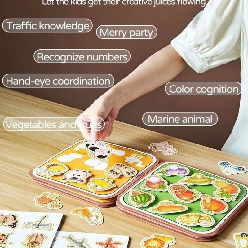 Sách bận rộn trẻ em, Sách hình ảnh nước ma thuật trẻ em, Sách giáo dục trẻ em 2-in-1 Đồ chơi giáo dục sớm đa chức năng