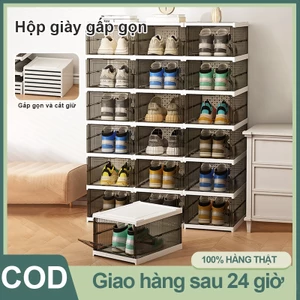 Tủ Giày Gấp Gọn | Hộp Nhựa Dựng Giày Trong Suốt​ ​Tủ Đựng Giày Đa Năng​​ ​- Tiết Kiệm Diện Tích Tối Đa