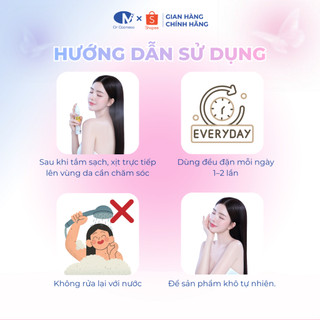 Xịt Giảm Mụn Lưng AHA Và BHA, Giảm Mụn Mông, Mụn Ngực, Mụn Cánh Tay, Viêm Nang Lông Dr Cosmess 120ml