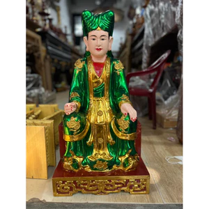 Tượng chúa sơn trang gỗ mít, Sơn son thếp vàng