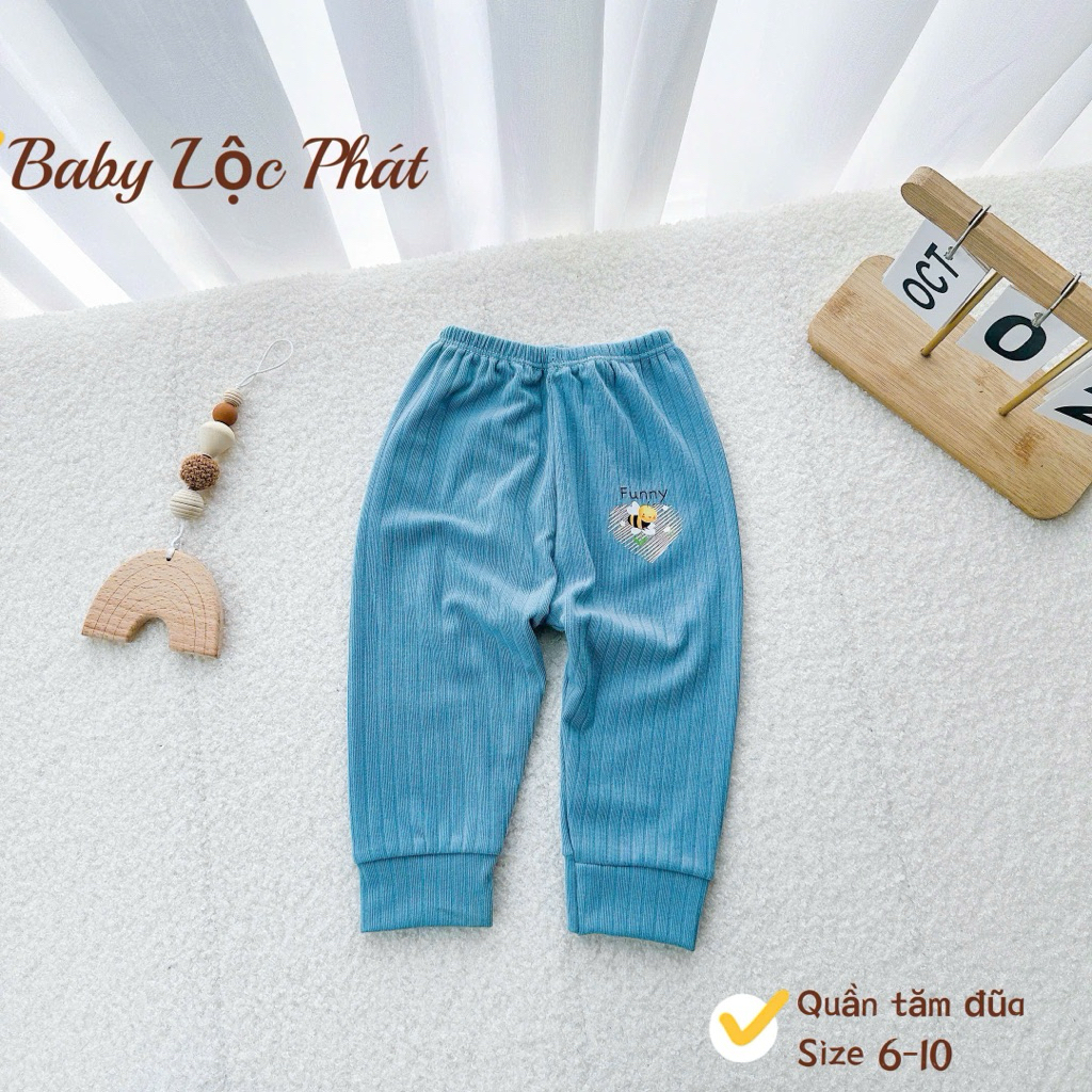 Combo 5 Quần Dài Chất Tăm Đũa Cho Bé - Đủ Size 3-18kg, Dày Dặn, Ấm Áp