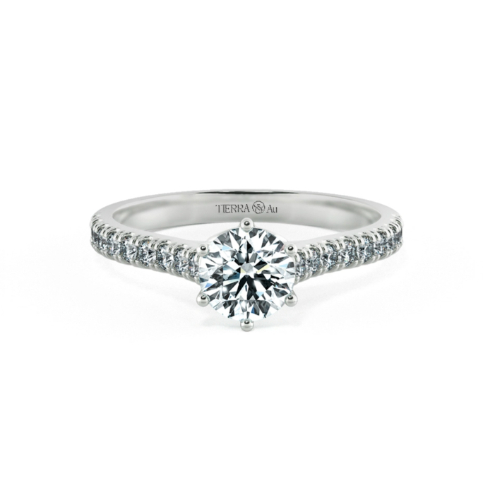 [CHAT TRƯỚC KHI ĐẶT] Nhẫn Cầu Hôn Tierra NCH1505, Vàng 14K 18K, Tấm CZ, Thiết Kế Cách Điệu Hình Trái Tim Ngọt Ngào