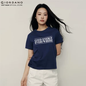 [KOREA COLLECTION] GIORDANO Áo Thun Nữ Ngắn Tay In Hình Letter Print Short Sleeve Tee 05395520
