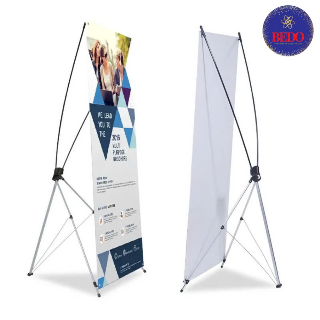 [Combo 4C] Standee Chân Chữ X BEDO Khung Cường Lực Treo Banner Quảng Cáo Dễ Lắp Đặt Gấp Gọn