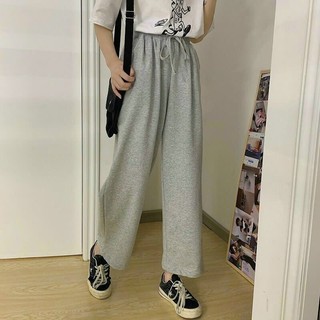 Quần jogger unisex thể thao ,quần ống rộng mặc nhà nam nữ vải nỉ bông phong cách Hàn Quốc C