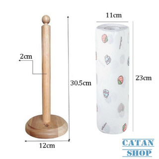 Cây để giấy cuộn đứng bằng gỗ sản phẩm tiện dụng cho nhà bếp, Giấy Cuộn 20cm-25cm Tiện Lợi GD584-CocGo30