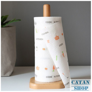 Cây để giấy cuộn đứng bằng gỗ sản phẩm tiện dụng cho nhà bếp, Giấy Cuộn 20cm-25cm Tiện Lợi GD584-CocGo30