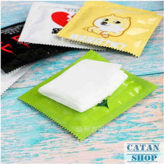 Khăn ướt mini gói vuông giả BCS độc lạ, khăn giấy ướt bỏ túi đa dạng mẫu siêu cute GD571-KhanBCS