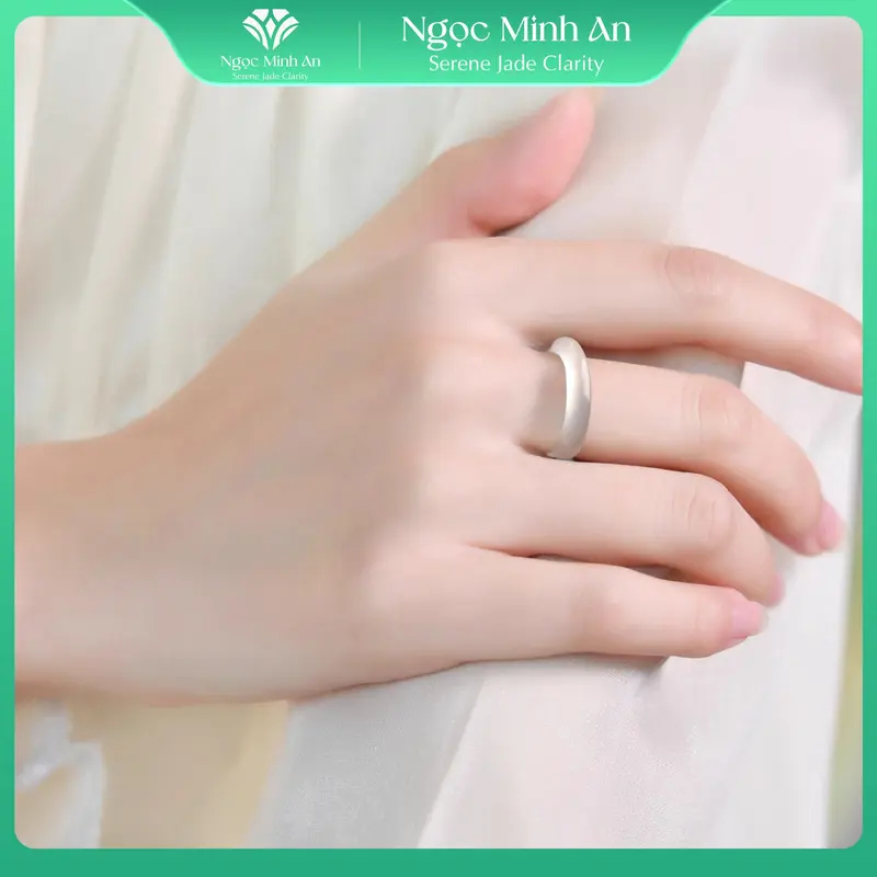 Nhẫn mã não bạch nguyệt quang nhẫn phong thủy nhiều size