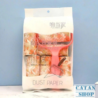 Bộ Cây Lăn Bụi 10cm Kèm 6 Lõi Lăn Thay Thế, Lăn Lông Chó Mèo, Bụi Quần Áo, Ga Giường,Bộ Lăn Kèm 6 Lõi-Gd899-Bolan-6loi