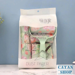 Bộ Cây Lăn Bụi 10cm Kèm 6 Lõi Lăn Thay Thế, Lăn Lông Chó Mèo, Bụi Quần Áo, Ga Giường,Bộ Lăn Kèm 6 Lõi-Gd899-Bolan-6loi