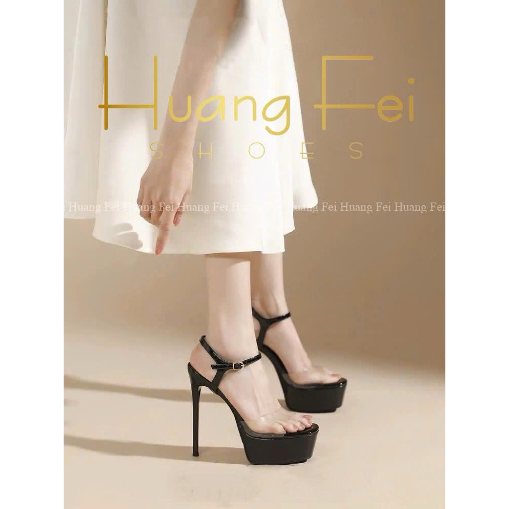 GIÀY CAO GÓT QUAI TRONG Bống 10cm 12cm 15cm HF83 Thanh thoát – Sang trọng – Tôn dáng tuyệt đối