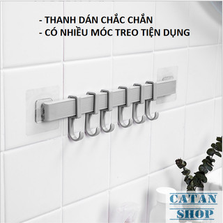Thanh treo đồ dán tường,tủ quần áo, nhà bếp, có 6 móc chịu lực tiết kiệm diện tích GD263-MTSC-Thanh