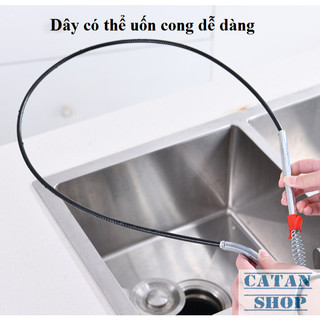 Dây thông cống, dây lấy rác ngăn nghẹt cống, dụng cụ thông cống móc rác lò xò đa năng GD385-DTCong