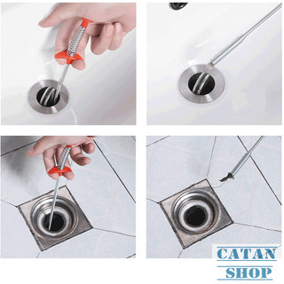 Dây thông cống, dây lấy rác ngăn nghẹt cống, dụng cụ thông cống móc rác lò xò đa năng GD385-DTCong