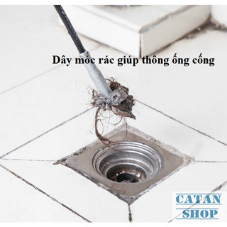 Dây thông cống, dây lấy rác ngăn nghẹt cống, dụng cụ thông cống móc rác lò xò đa năng GD385-DTCong