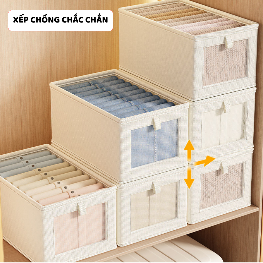 Hộp Vải Gấp Gọn Đựng Quần Áo ENODA HOME, Hộp Vải Dày Dặn Lưu Trữ Quần Áo Thiết Kế Tối Giản Hiện Đại HV024