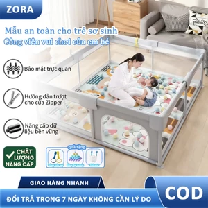 Hàng rào chống gỉ cho bể bóng trẻ em, khung thép không gỉ chắc chắn, lắp ráp nhanh chóng và dễ dàng