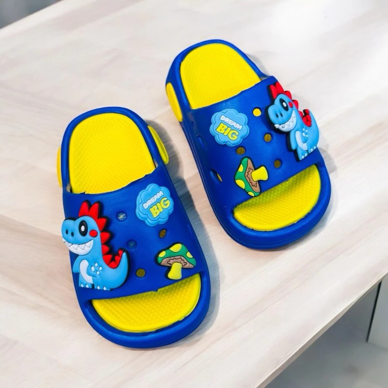 Dép bánh mì thời trang cho bé trai hình khủng long dino NẤM cute siêu nhẹ siêu mềm