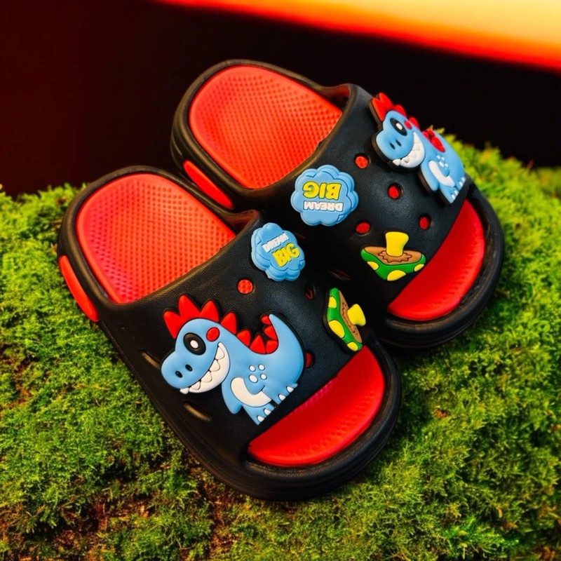 Dép bánh mì thời trang cho bé trai hình khủng long dino NẤM cute siêu nhẹ siêu mềm