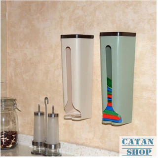 Hộp Nhựa Đựng Túi Nilon Dán Tường Tiện Lợi, Hộp Nhựa Đựng Túi Nylon Rút Tiện Lợi Đa Năng