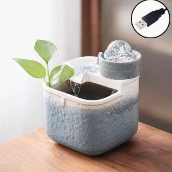 THÁC NƯỚC PHONG THỦY MINI LƯU THỦY DẪN LỘC-ĐỂ BÀN THU HÚT TÀI LỘC