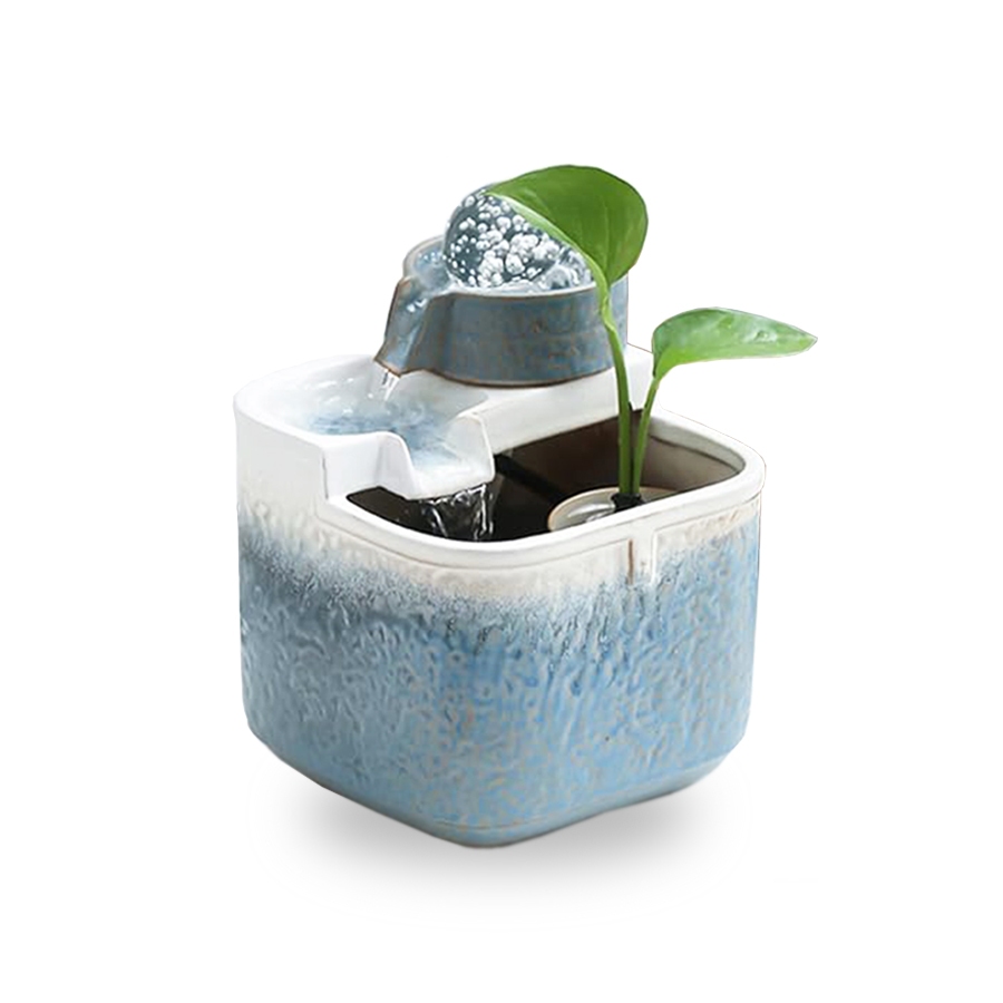 THÁC NƯỚC PHONG THỦY MINI LƯU THỦY DẪN LỘC-ĐỂ BÀN THU HÚT TÀI LỘC
