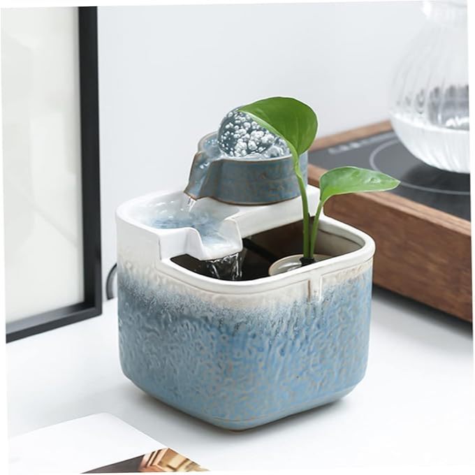 THÁC NƯỚC PHONG THỦY MINI LƯU THỦY DẪN LỘC-ĐỂ BÀN THU HÚT TÀI LỘC