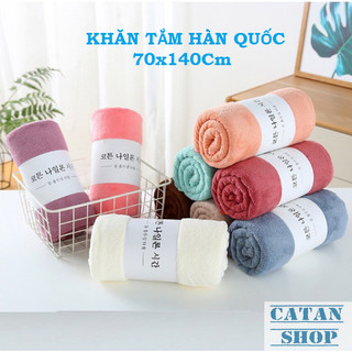 Khăn tắm lông cừu hàn quốc cao cấp 70x140 cm chất bông siêu mềm mịn thấm nước cực nhanh Loại 1 GD389-KhanHQ-Ktam