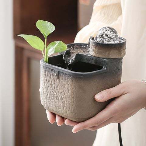 THÁC NƯỚC PHONG THỦY MINI LƯU THỦY DẪN LỘC-ĐỂ BÀN THU HÚT TÀI LỘC