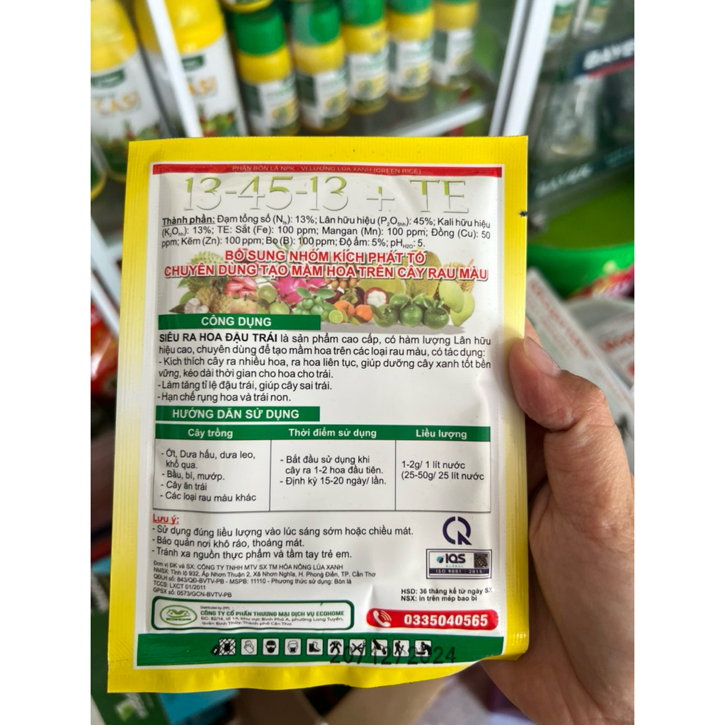 Siêu ra hoa đậu trái gói 50g