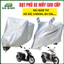 Bạt Phủ Xe Máy Chống Mưa Chống Nắng, Vải 3 Lớp Tráng Nhôm Chất Lượng Cao Chống Thấm Tuyệt Đối Bao Trùm Cả Xe
