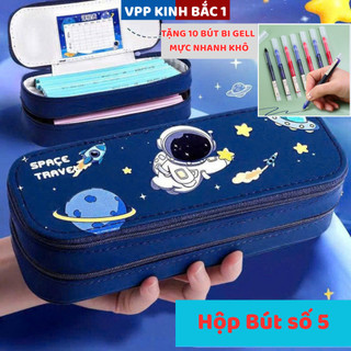 ( Mới ) Hộp Đựng Bút 2 Tầng Cao Cấp Dành Cho Học Sinh Nhiều Màu Sắc, Hoạt Hình Xinh Đẹp Cho Bé Trai và Bé Gái