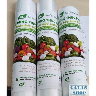 Túi Đựng Thực Phẩm Tự Hủy Sinh Học 3 Cuộn Gồm 2 size L Và 1 Size M Bọc Đựng Thức Ăn Tự Phân Hủy Bảo Vệ Môi Trường