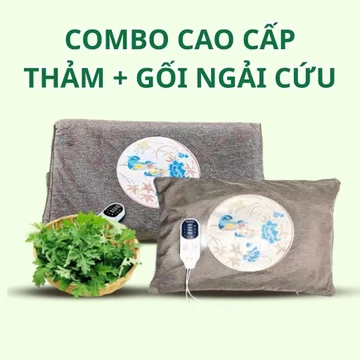 [Tặng Qùa]Combo Thảm và Gối Ngải Cứu Cao Cấp –Đệm Sưởi Ngải Cứu Đông Y Hỗ Trợ Nhức Mỏi Vai Gáy BH12T