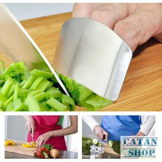 Miếng Inox bảo vệ ngón tay loại 1 ngón/ 2 ngón khi nấu ăn cắt thái rau củ thịt an toàn tiện lợi cho gia đình