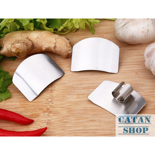 Miếng Inox bảo vệ ngón tay loại 1 ngón/ 2 ngón khi nấu ăn cắt thái rau củ thịt an toàn tiện lợi cho gia đình