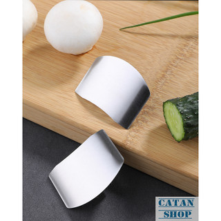 Miếng Inox bảo vệ ngón tay loại 1 ngón/ 2 ngón khi nấu ăn cắt thái rau củ thịt an toàn tiện lợi cho gia đình