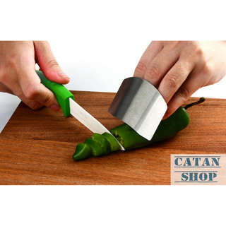 Miếng Inox bảo vệ ngón tay loại 1 ngón/ 2 ngón khi nấu ăn cắt thái rau củ thịt an toàn tiện lợi cho gia đình