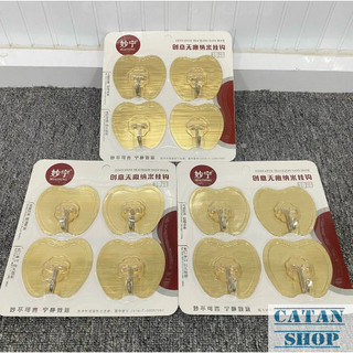 Vỉ 4 Móc Treo Đồ Dán Tường Siêu Dính Chịu Lực Nặng 10kg, Móc Gắn Tường Treo Đồ Dùng Hàng Ngày Đa Năng