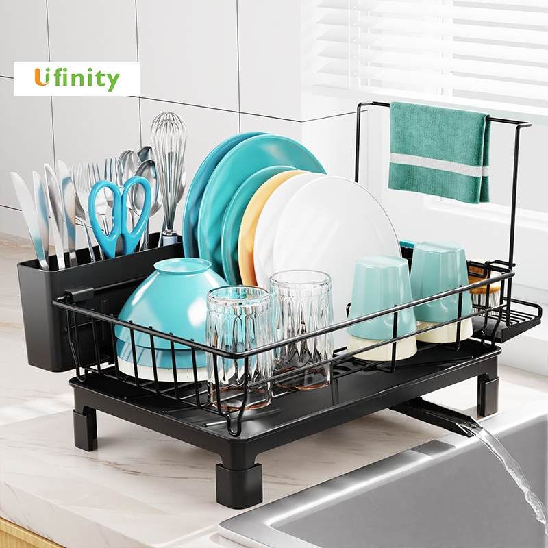 Lifinity Kệ Đựng Chén Bát Cao Cấp - Thiết Kế Dẫn Nước Thông Minh, Giá Đũa Muỗng Tiện Lợi