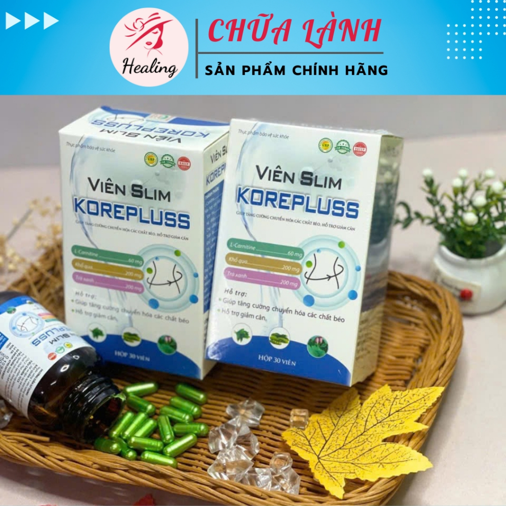 Viên uống giảm cân nhanh Slim KorePluss hộp 30 viên giảm béo an toàn sau 1 liệu trình giảm đến 8kg